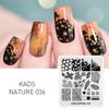 Nail Art Stamp Template Nature 036 Nail Stamping Plates Image Manicure Stencil Autumn Leaves Design Stencil Print Tool
