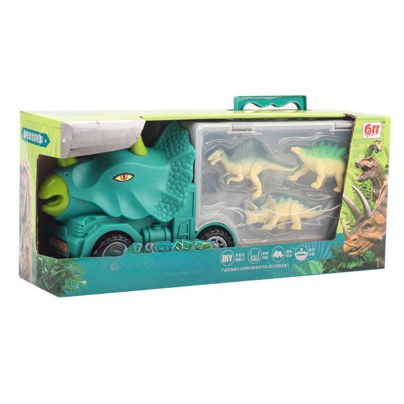 Children's Toy Trailer Container Truck Dinosaur Storage and Transportation Vehicle Combination Set Dinosaur Car Kindergarten Model Toy