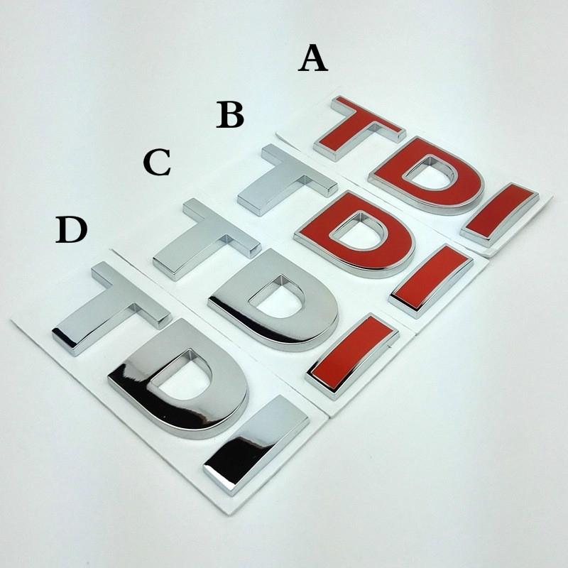 3D Metal TDI Badge Emblem Decal Stickers Logo for Volk+swa+gen VW Polo Golf Jetta Passat B5 B6 GTI Touran Bora Car Styling Car Accessories