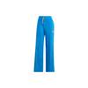 Originals Velour Track Pants With Embroidered Trefoil Logo And Elastic Slim Fit Women Bottoms Blue IB2048