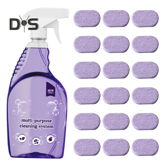 6/12/18/24Pcs Eco-Friendly Cleaning Spray Detergent All-In-One Stain Remover Multi-Purpose Cleaner with 500ml Bottle
