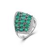 925 Sterling Silver Women Ring High-quality Natural Green Agate Fine Jewelry Women's Fashion Jewelry, Anniversary Party Gift