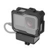 SMALLRIG Black Cage for Hero12 / Hero11 / Hero 10 / Hero 9 GoPro with 2 Cold Shoe Mounts for GoPro Light Mod and Common Microphone, LED Video Light -