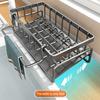 Drain Rack Kitchen Sponge Organizer Large Capacity Multipurpose Self-draining Countertop Dish Soap Holder Sink Caddy