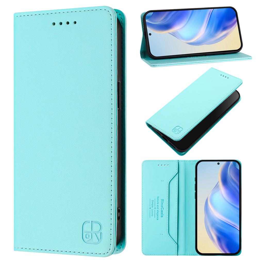 For Xiaomi Poco F7 5G Leather Case RINACASIS RC01 Phone Cover with RFID Blocking Wallet Stand