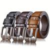 Belt Men'S Retro Wide Pin Buckle Pu Men'S Belt Belt
