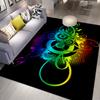 3D Music Carpet 3D Printing Carpets for Living Room Bedroom Decor Carpet Flannel Home Floor Mat Music Area Rugs