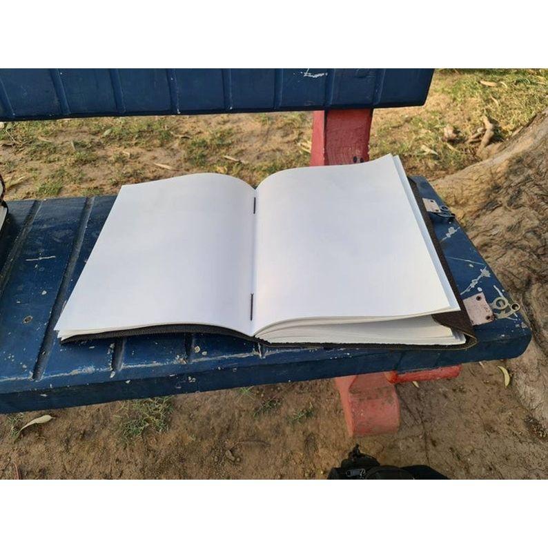 Handmade Leather Journal Spell Book of Shadows Leather Grimoire Journal Leather Notebook Recipe Book Chakra Notebook Christmas