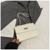 Stylish Casual Simple Small Square Bag Women's 2025 New Trendy Fashion Diamond Chain Bag Single Shoulder Crossbody Small Square Bag