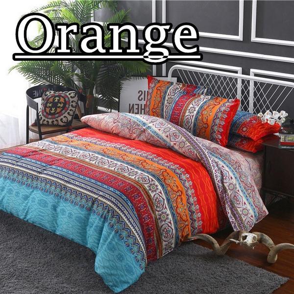 Bohemian Quilt Cover Indian Reversible Comforter Cover Flower Coverlet Cover Bedding Bedclothes Boho Duvet Cover Set