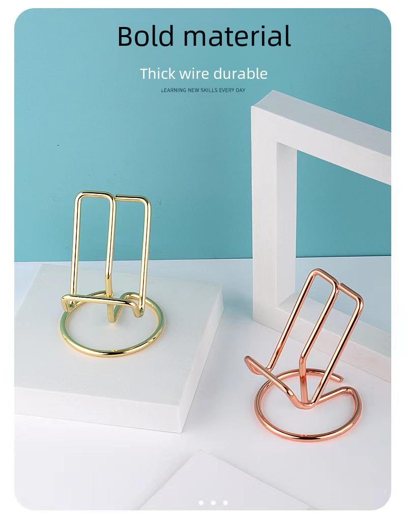 European Creative Iron Art Nordic Stand: Universal Phone/Tablet Display & Business Card Holder.