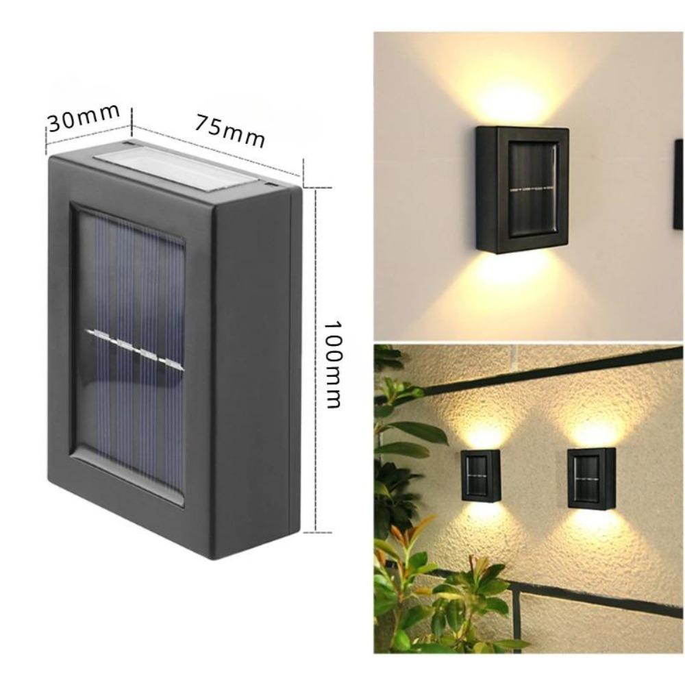 Solar Fence Lights Outdoor Garden Diamond Solar LED Wall Light IP65 Waterproof Garden Step Light for Terraces Railings