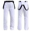 Couple's Solid Color Warm Thick Waterproof Pocket Strap Ski Pants For Men And Women