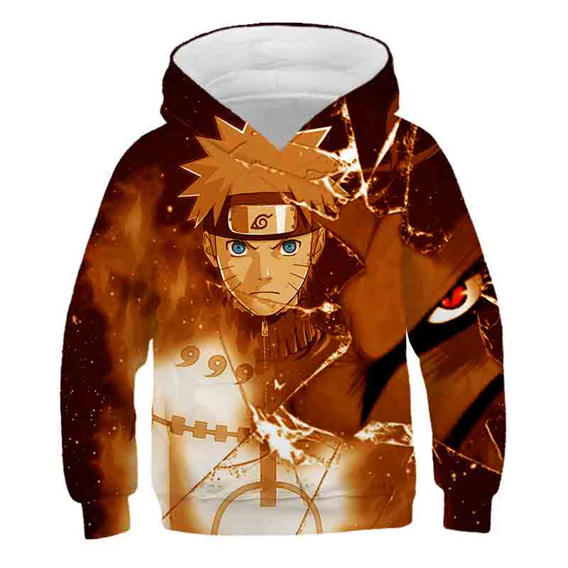 2023 New Naruto Hoodie Animation Kids 3D Printed Fashion Sweatshirts Boys Girls Kids Pullovers Street Wear Coats 3-14 Years Old