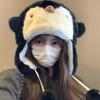 Women's Cute Penguin Plush Hat - Warm Lei Feng Ski Hat with Ear Protection for Autumn & Winter