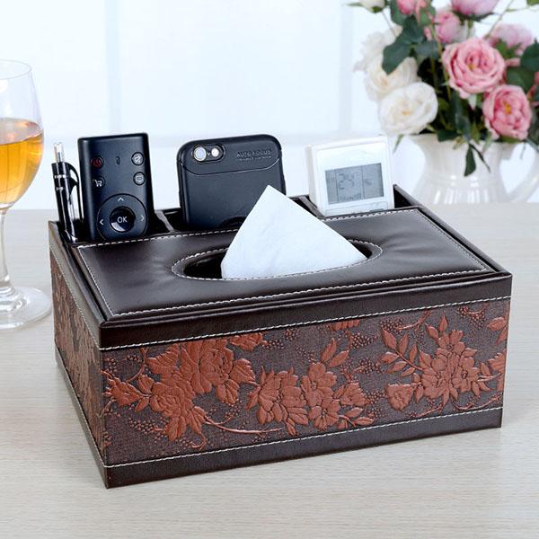WTEMPO Simple Multifunctional Paper Towel Box Suction Box Tea Table Living Room Remote Control Household Storage Box