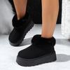 Women's 2025 Fashion Snow Boots - Platform Ankle Boots with Fur Trim and Velvet Lining