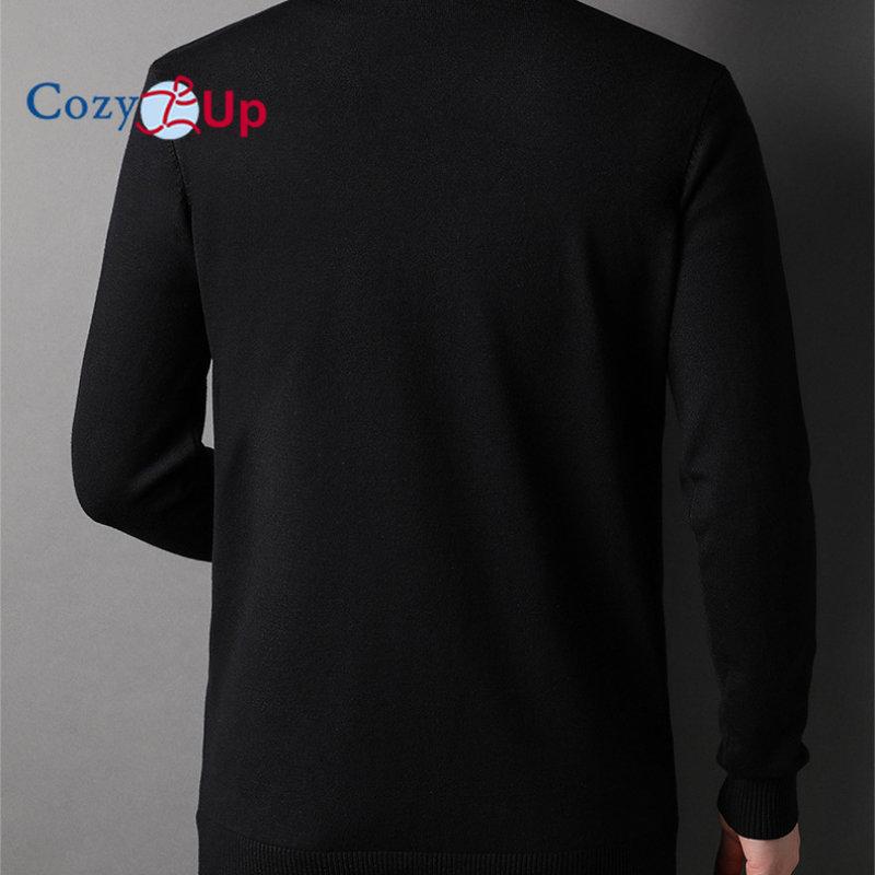 Cozy Up New Spring Autumn Knitted Cardigan Men Solid Color V Neck Slim Fit Sweatercoat Fashiion Casual Single Breasted Cardigan Sweaters