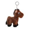 Cute Cartoon Plush Horse Doll Keychain Miniature Stuffed Animal Keyring Bag