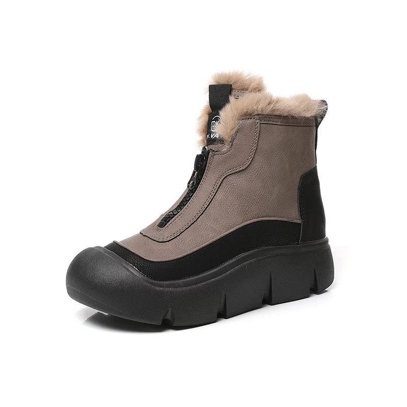 Thick-soled Heightening Non-slip Short Boots Women's New Autumn and Winter Soft-soled Thin Velvet Fashionable Versatile Cotton Boots