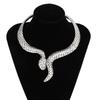 Exaggerated Silver Snake Alloy Collar Punk Style Winding Choker Necklace Retro Fashion Personality Spring Style Collar for Women