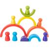Arch Stacking Blocks Toy Wooden Early Educational Colorful Stacking Building Blocks for Children