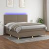 VidaXL Slatted Bed Base with Mattress and LED, Upholstered Bed, Double Bed, Adult Bed for Interior Bedroom, 3135377