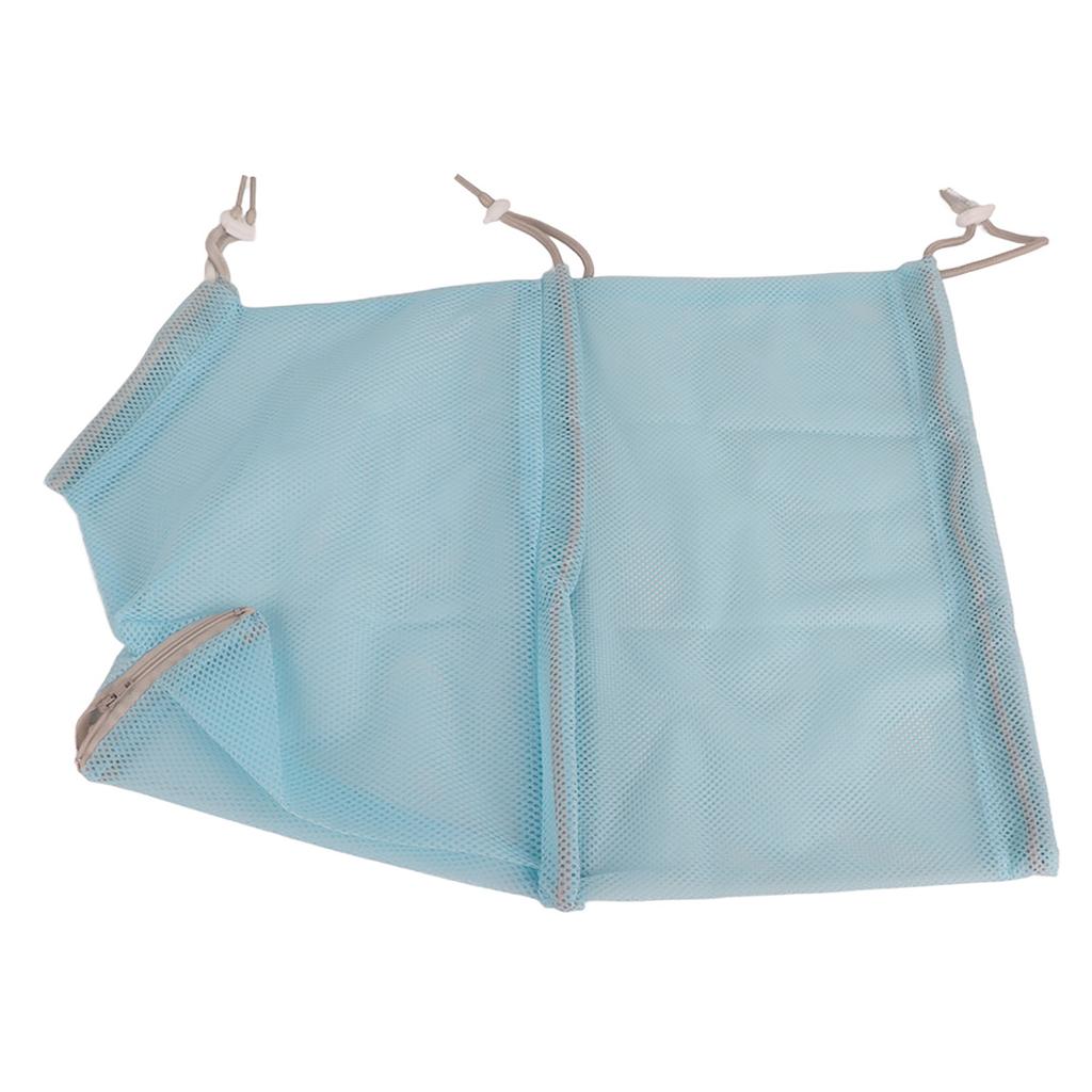 Cat Grooming Bathing Mesh Bag Pet Shower Washing Nails Cutting Ear Cleaning Tool (Sky Blue)