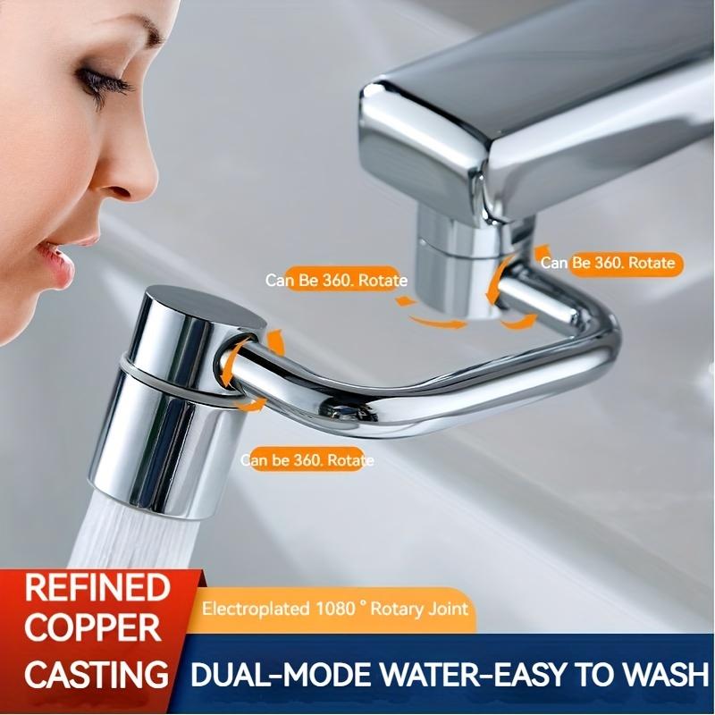 1080 Degree Rotating Stainless Steel Faucet, Splash-proof Mechanical Extension Arm For Bathroom Faucets, Enhance Your Bathing Experience