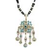 [B0466] - Designer Necklace 'Queen Astrid' Turquoise / Green