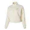 Solid Color Warm Fleece Thick Stand Collar Running Training Casual Hoodie Women Hoodie Off-White 680148-87