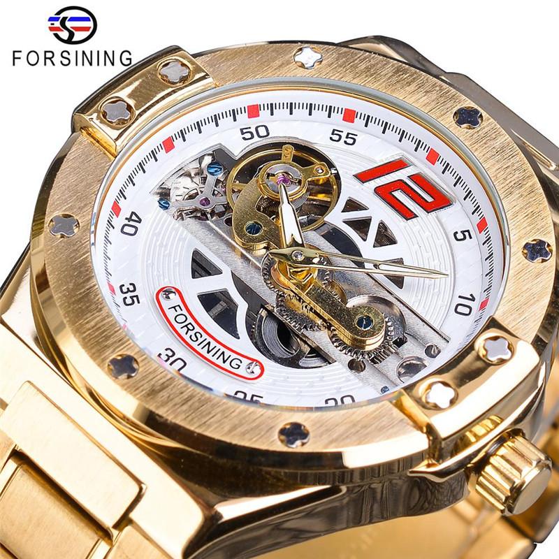 Forsining Men's Fashion Casual Waterproof Tourbillon Mechanical Watch