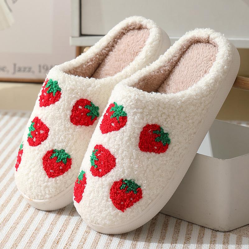 New Autumn and Winter Male and Female Couples Cute Cartoon Puppy Cotton Slippers Home Indoor Non-slip Cotton Slippers