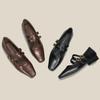 Autumn and Winter New Single Shoes Square Head Retro Thick Heel with Mary Jane Low Heel Light Mouth Leather Shoes Soft Sole Soft Surface Advanced
