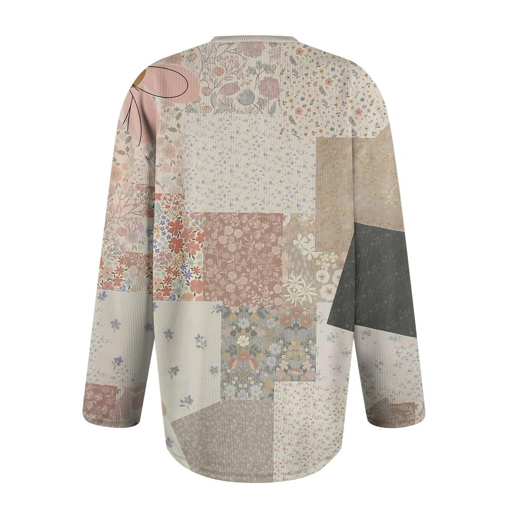 Women's Fashion Long Sleeve Christmas Snowman Snowflake Print Jacket Cardigan