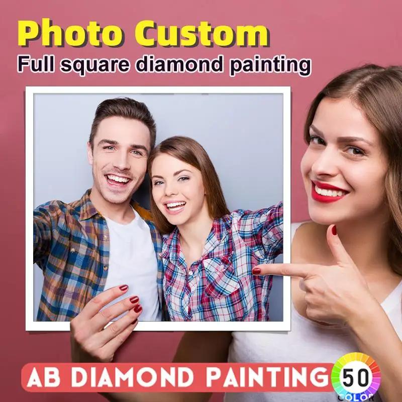 Photo Custom 5d Diamond Painting Flower And Personal Portrait Photos Art Embroidery Photo Custom Diy Cross Stitch Home Decoratio