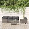 VidaXL Garden Lounge Set with Cushions 6 Pcs, Patio Furniture Set, Outdoor Furniture, Patio Sofa, Modern, 3187281