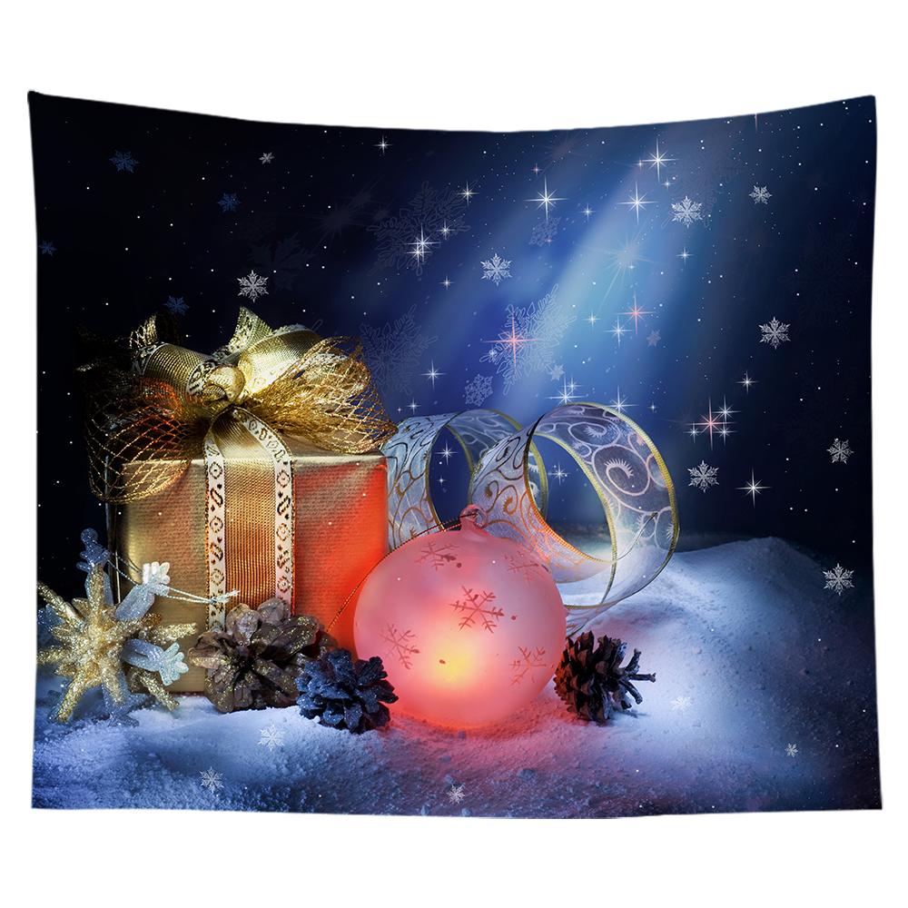 Christmas Decoration Tapestry Snowflake Santa Claus Room Decoration Fireplace Tapestry Gift Christmas Wall Decoration Home