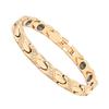 Germanium Bracelet Stainless Steel Hematite Pink Gold Health Bracelet Bangle Bangles Accessories Women's