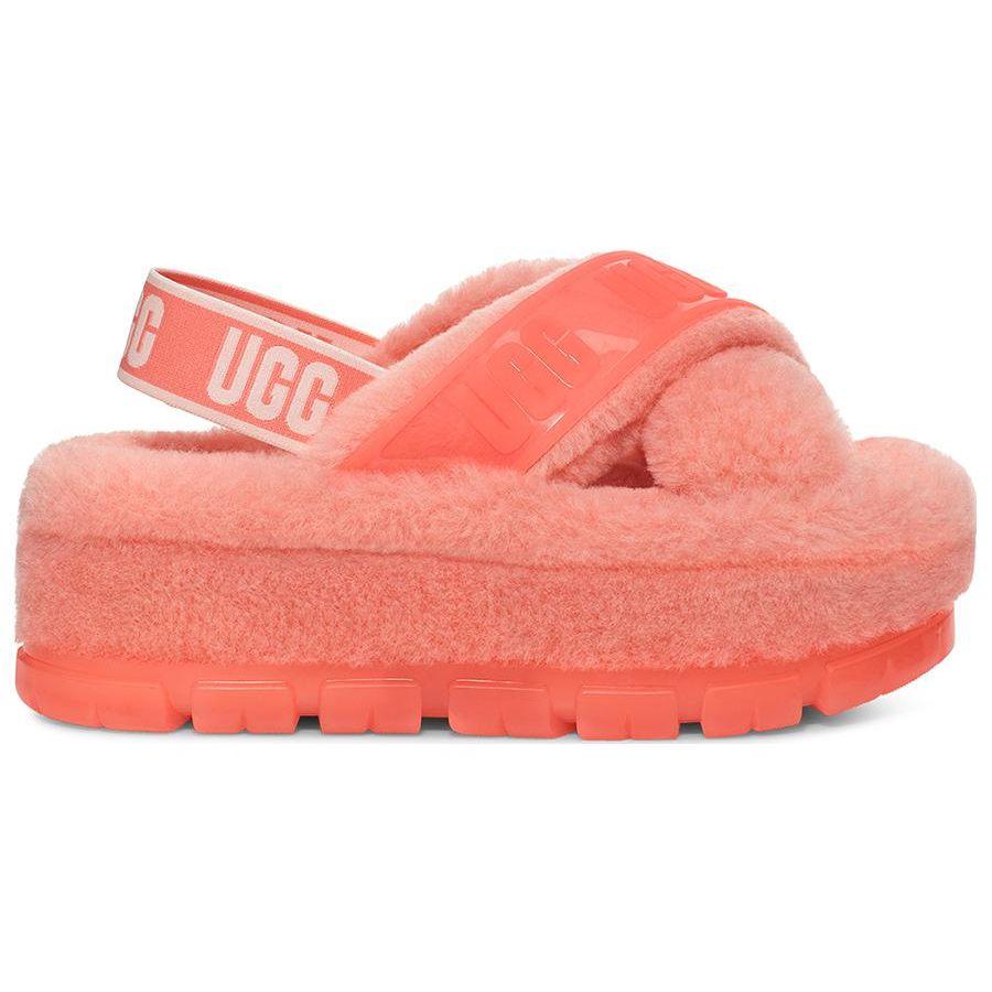 UGG Fuzz Sugar Leather Casual Comfortable Thick Sole Fashion Sandals Women Sandals Sea-Star-Pink 1135237-SHPN