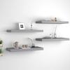 VidaXL Floating Wall Shelves 4 Pcs Grey 60x23.5x3.8 Cm MDF