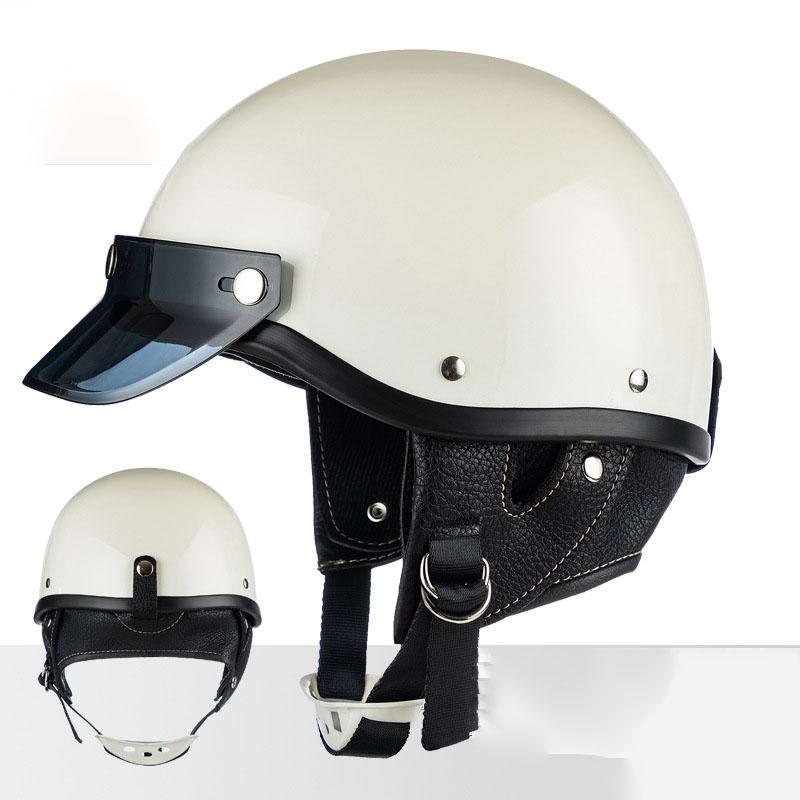 Men Vintage Half Face Motorcycle Helmet Men Scooter Retro Helmet Motorbike Biker Moto Casco For Harley Style