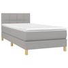3140569 vidaXL Divan Bed with Mattress Light Grey 80x200 Cm Fabric