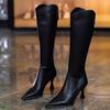 Pointed Toe Women High Boots High Heels Elegant Shoes 2025 Trend Winter New Brand Pumps Knee High Goth Fashion Botas De Mujer