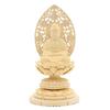 Kurita's Specialty Buddha Statue [Nyorai] Shaka Nyorai Seated Statue, 2.0 Inches (total Height 19cm, Width 10cm, Depth 9.5cm), High-Quality Cypress Wo