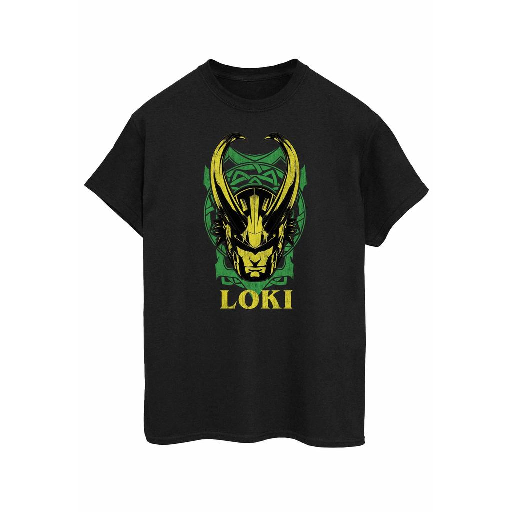 Marvel Womens/Ladies Loki Badge Cotton Boyfriend T-Shirt