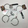 1pcs Realistic Halloween Zombie Prop – Fake Axe, Saw Headband, and Bloody Knife for Horror Party