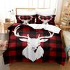 Fashion Home Bedding Quilt Cover Bedroom Home Quilt Cover Pillowcase 3D Printed Animal Quilt Cover Set Deer Motif Bedroom Bedding