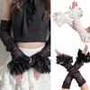 Punk Fingerless Gloves Lace Wrist Gloves Bride Wrist Warmer Gloves for Halloween Masquerades Proms Gloves