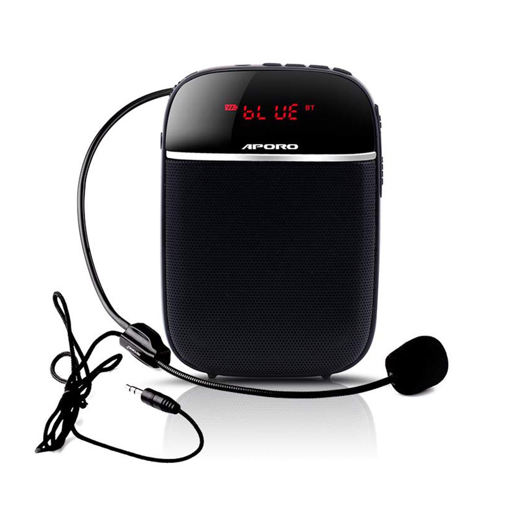 Portable Voice Amplifier for Teachers with Wired Microphone Headset Waistband Rechargeable Personal
